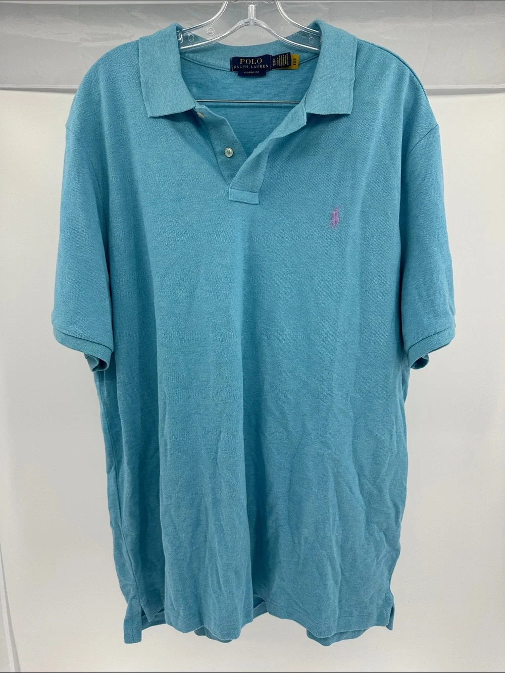 Polo by Ralph Lauren Men’s Light Teal Short-Sleeve Polo